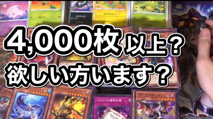 【遊戯王・ポケカ】新弾を開封した後の大量のカード！これをどう処理するか…