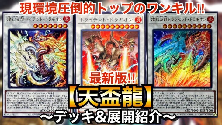 【遊戯王】現環境圧倒的トップのワンキル‼︎最新版構築‼︎天盃龍【デッキ&展開紹介】